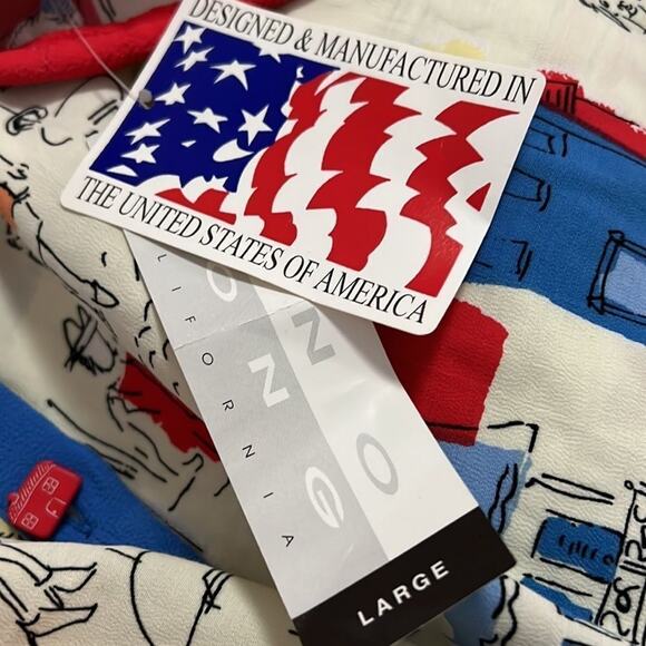 NWT NINO WONG CALIFORNIA PRINTED BLOUSE SIZE LARGE - Picture 11 of 11